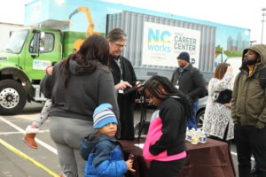The CAREER Connections team during a local resource event sharing vital information with career seekers,
